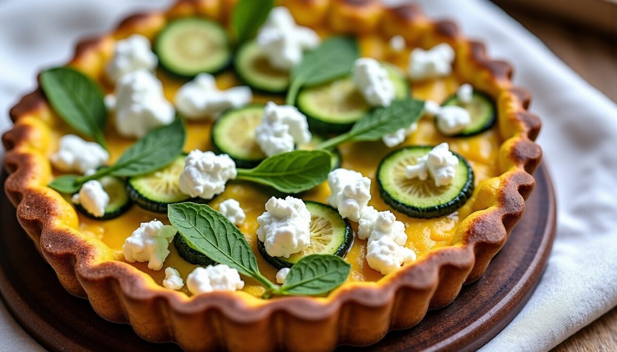 Délice estival : tarte gourmande aux courgettes et feta fondante